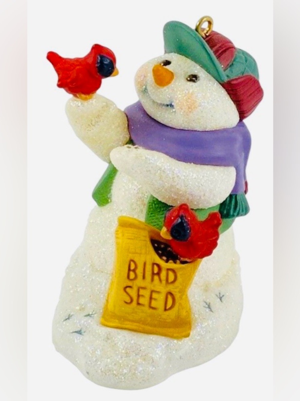2000 Snow Buddies Snowman Bird Seed Hallmark Ornament
